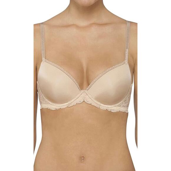 Calvin Klein Seductive Comfort Lace Demi Lift Convertible Bra 36C Bare - Picture 3 of 6
